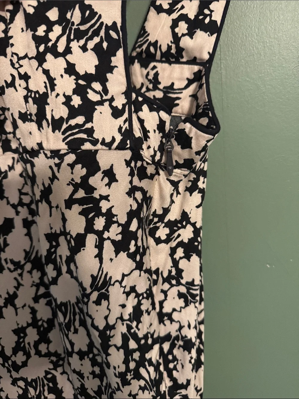Free People Oh La La Bias Midi Dress in a black and cream floral print 10